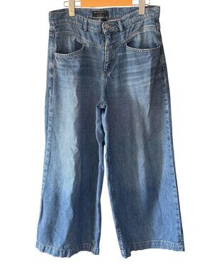 BANANA REPUBLIC Factory Wide Leg Crop Petite Jeans Size 10